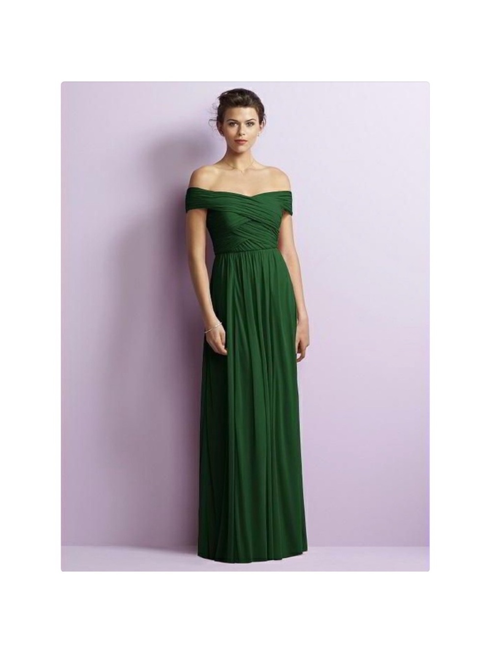 Jenny Yoo One-Shoulder Forest Green Maxi Dress